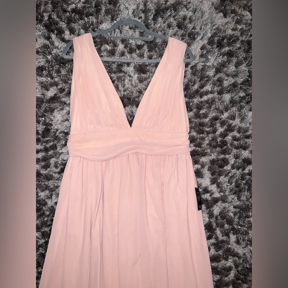 Lulu's Blush Floor Length Dress - Picture 3 of 10